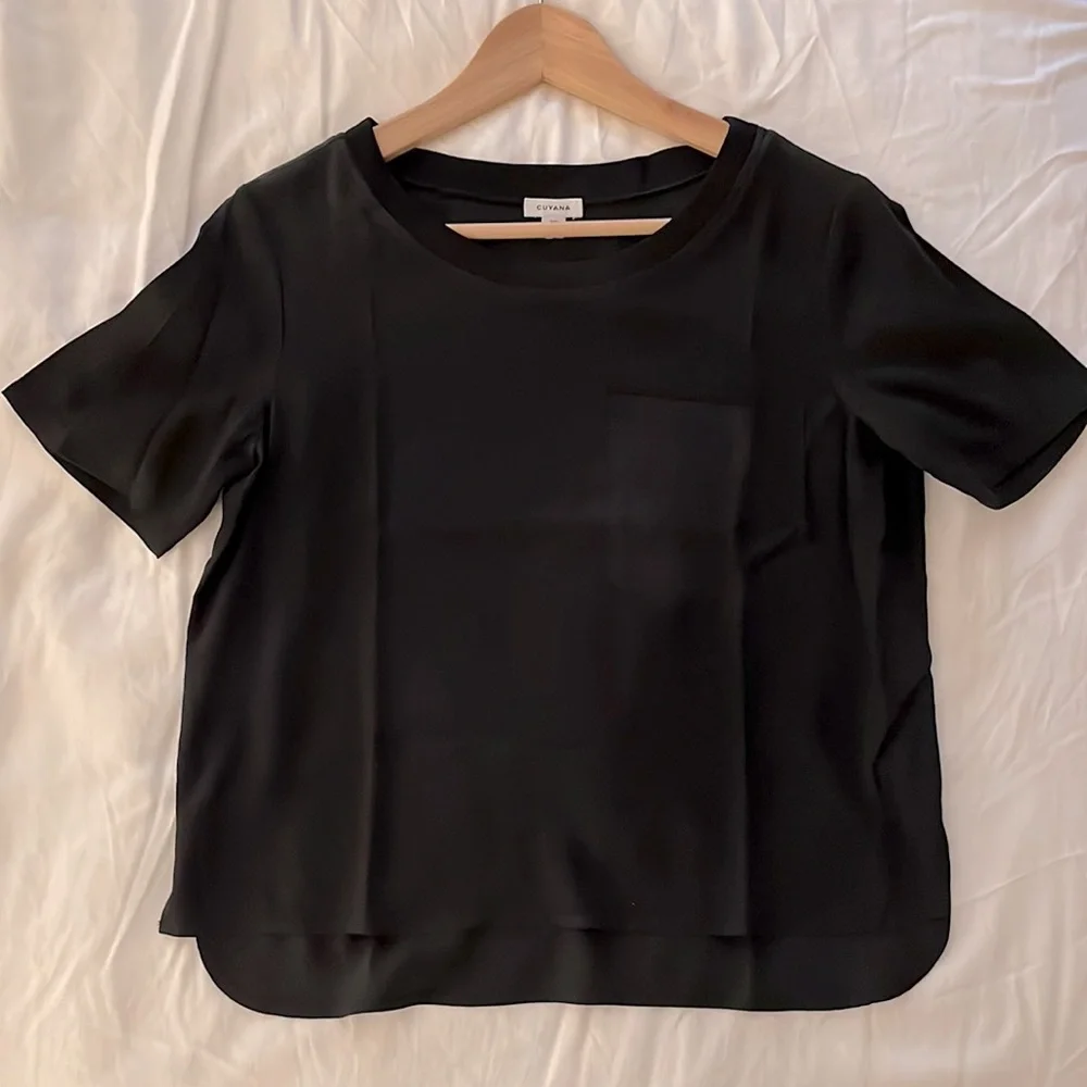 Washable Silk Pocket tee - Picture 1 of 7